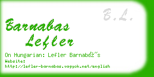 barnabas lefler business card